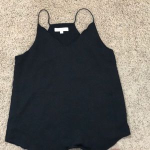 Black LOFT Scalloped Cami